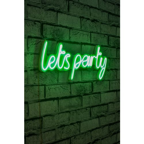 Wallity Ukrasna plastična LED rasvjeta, Lets Party - Green slika 1