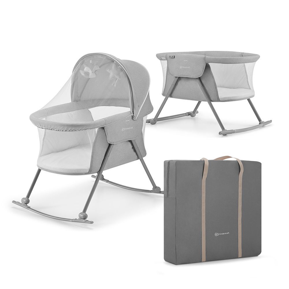Kinderkraft Sklopiva kolijevka LOVI 3U1 Grey slika 1