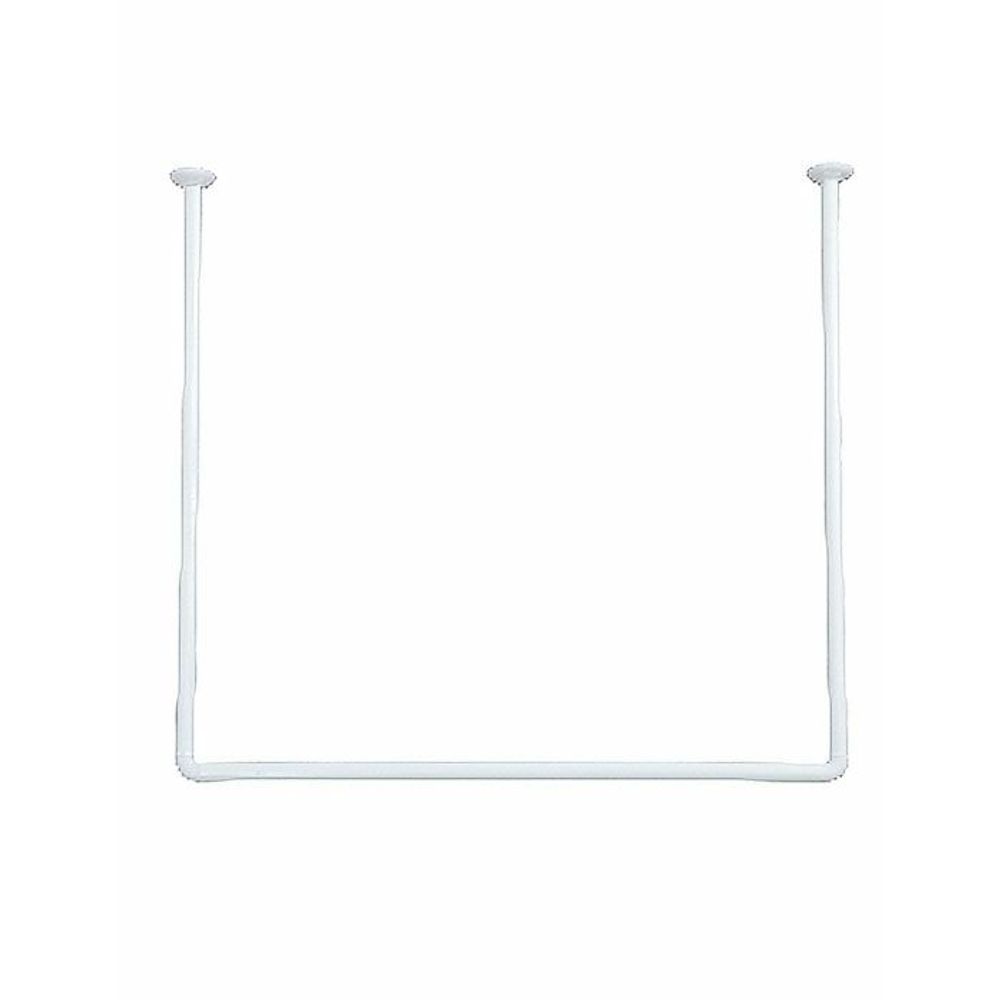 Tendance Držač za zavjese za kadu 80 x 80 x 80cm, aluminijum, bijela boja slika 1