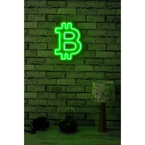 Wallity Ukrasna plastična LED rasvjeta, Bitcoin - Green slika 2