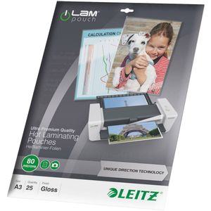 Leitz folija za laminiranje DIN A3 80 micron sjajna  25 St.