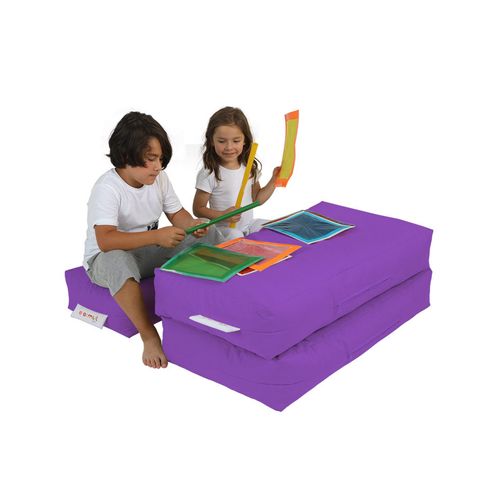 Atelier Del Sofa Vreća za sjedenje, Kids Double Seat Pouf - Purple slika 2