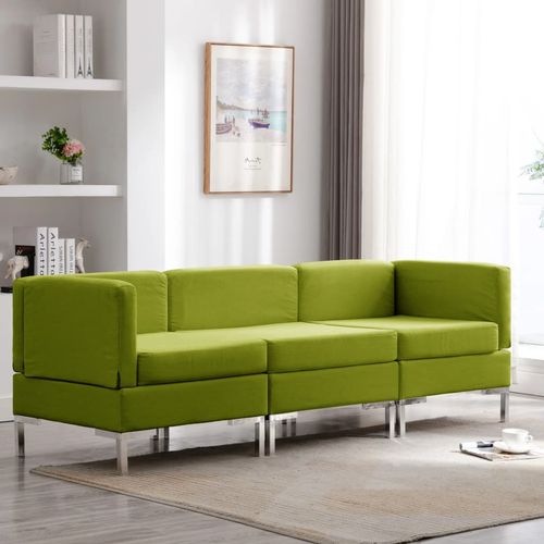 3-dijelni set sofa od tkanine zeleni slika 25
