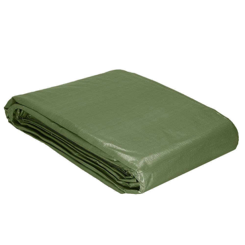 Cerada 5 x 8 m tamnozelena srebrna slika 9