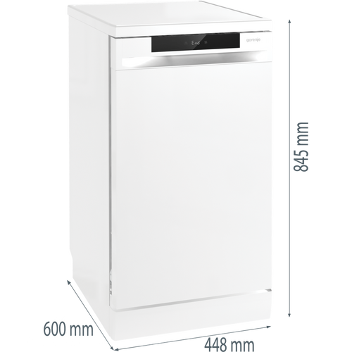 Gorenje GS541D10W Mašina za pranje sudova, 11 kompleta, Inverter PowerDrive, Širina 44.8 cm, Bela boja slika 4