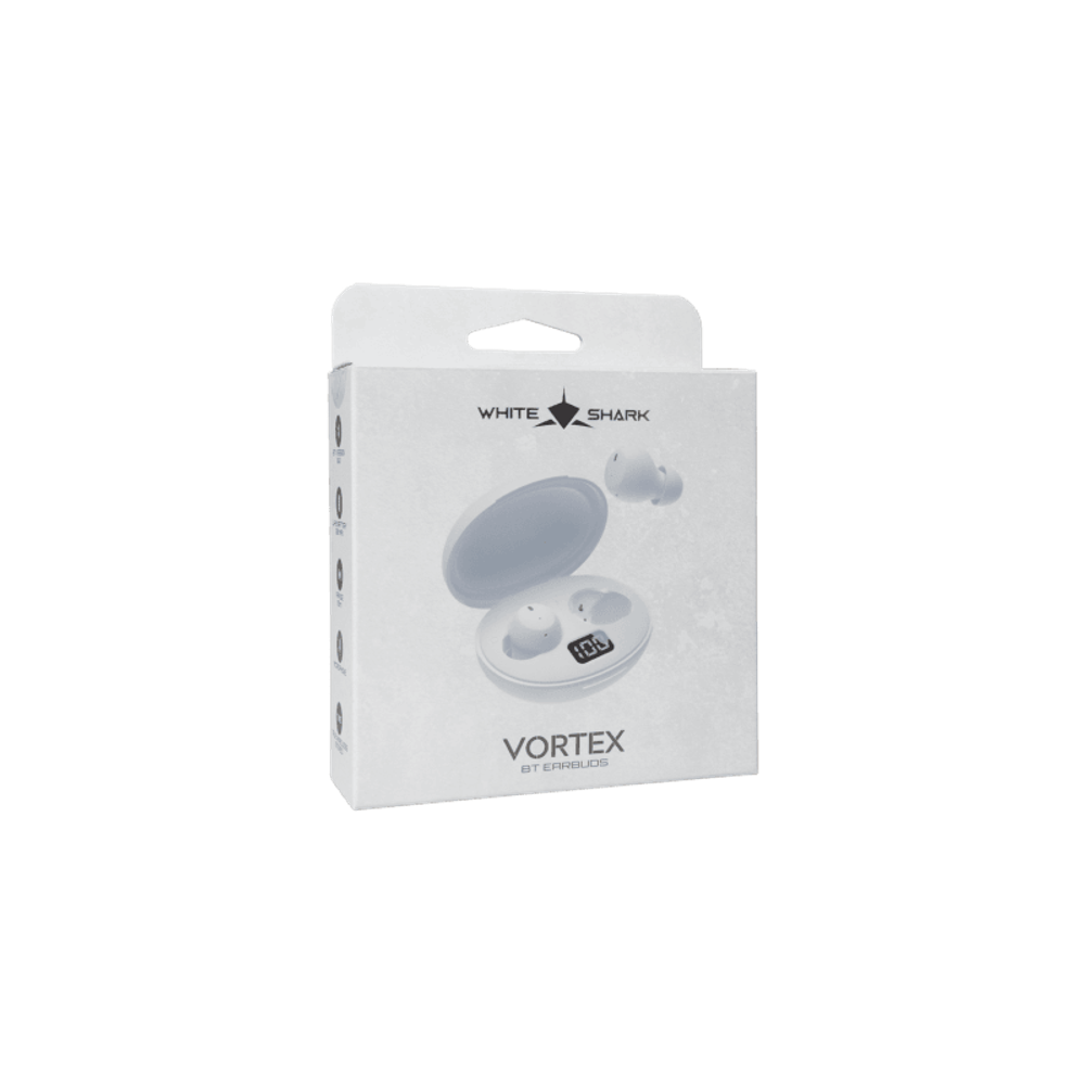 WHITE SHARK Slušalice GEB-TWS-02 VORTEX, Bijele slika 8