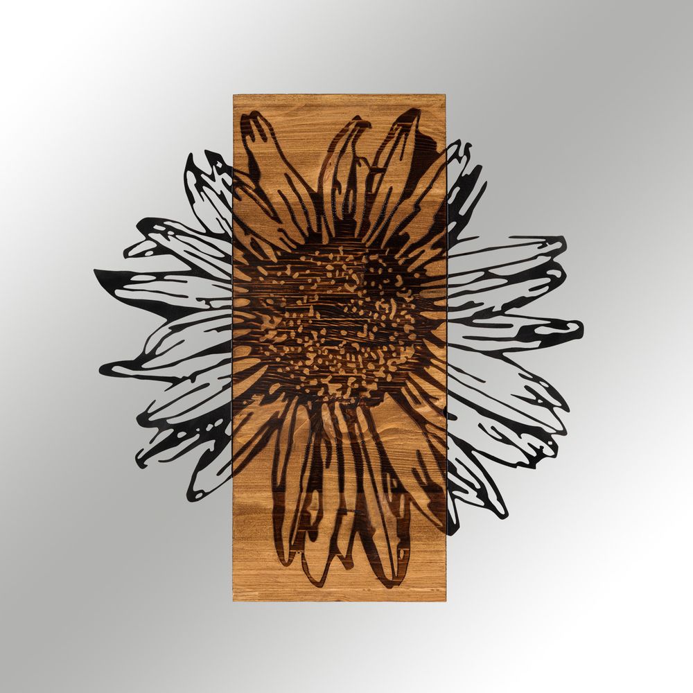 Daisy Black Walnut Ukrasni Drveni Zidni Dodatak slika 6