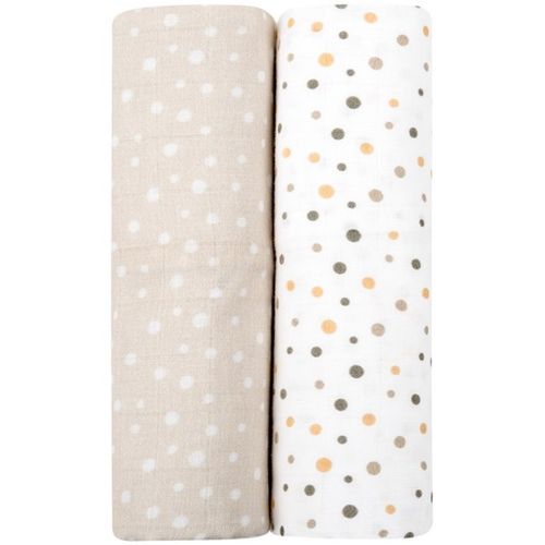 Kikka Boo Muslin set za povijanje Dots Beige 80x80cm, 2kom slika 2