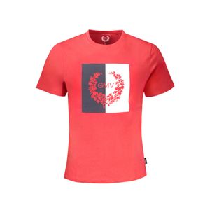 GIAN MARCO VENTURI MEN'S RED SHORT SLEEVE T-SHIRT