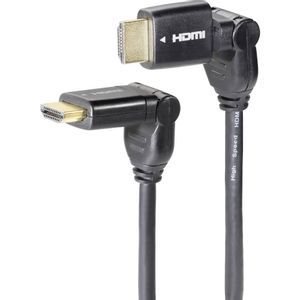 SpeaKa Professional HDMI priključni kabel HDMI A utikač, HDMI A utikač 5.00 m crna SP-7870016 audio povratni kanal (arc), pozlaćeni kontakti HDMI kabel