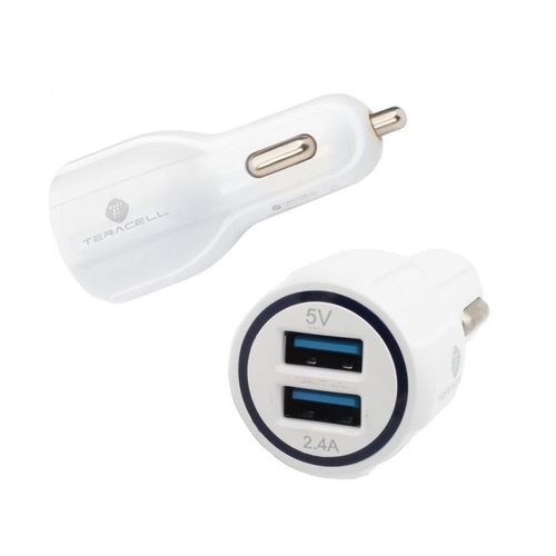 Auto punjač Teracell Ultra DC01 2.4A sa Mini USB kablom beli slika 1