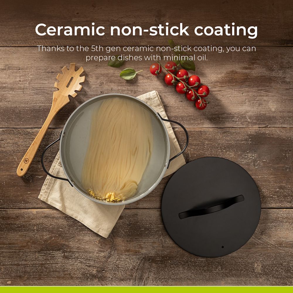 BE Living Posuda za kuhanje s poklopcem Essential Black 28 cm slika 7