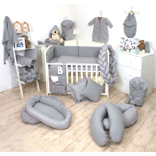 Amy posteljina set 5 elem. Pure Grey (za krevetić 120x60 cm) slika 7