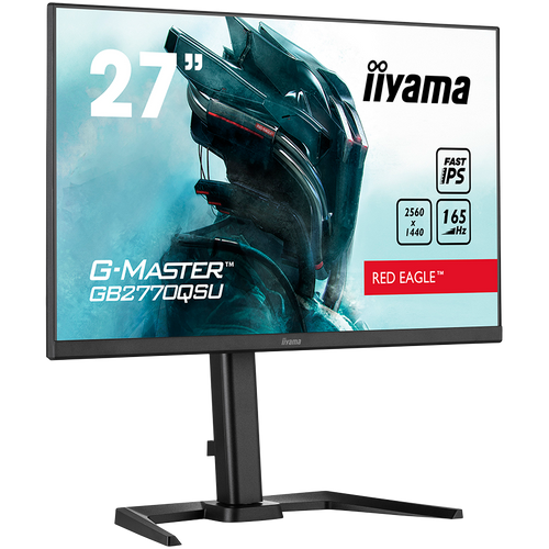 27" ETE Fast IPS Gaming, G-Master Red Eagle, FreeSync PremiumPro, 2560x1440@165Hz, 400cd/m², 1000:1, HDMI, DisplayPort, 0,5ms (GTG), HDR400, Speakers, USB-HUB (2x3.0), Black Tuner, 15cm Height Adj. Stand slika 2