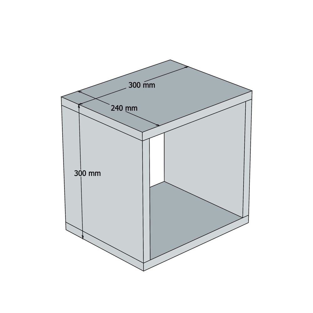 Polica za zid "Box" - boja: Krem slika 4