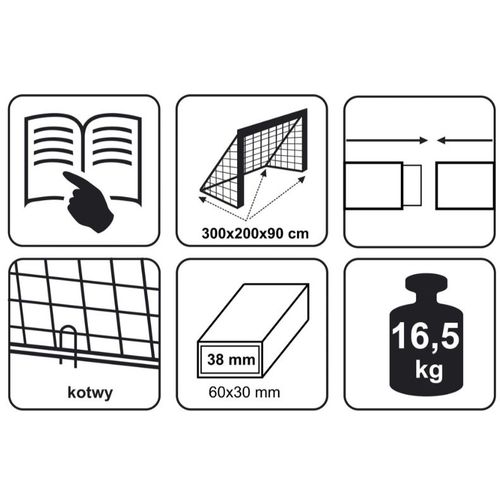 Nogometni gol 300 x 205 x 90 cm slika 4