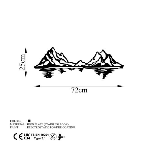 Wallity Metalna zidna dekoracija, Mountains slika 5