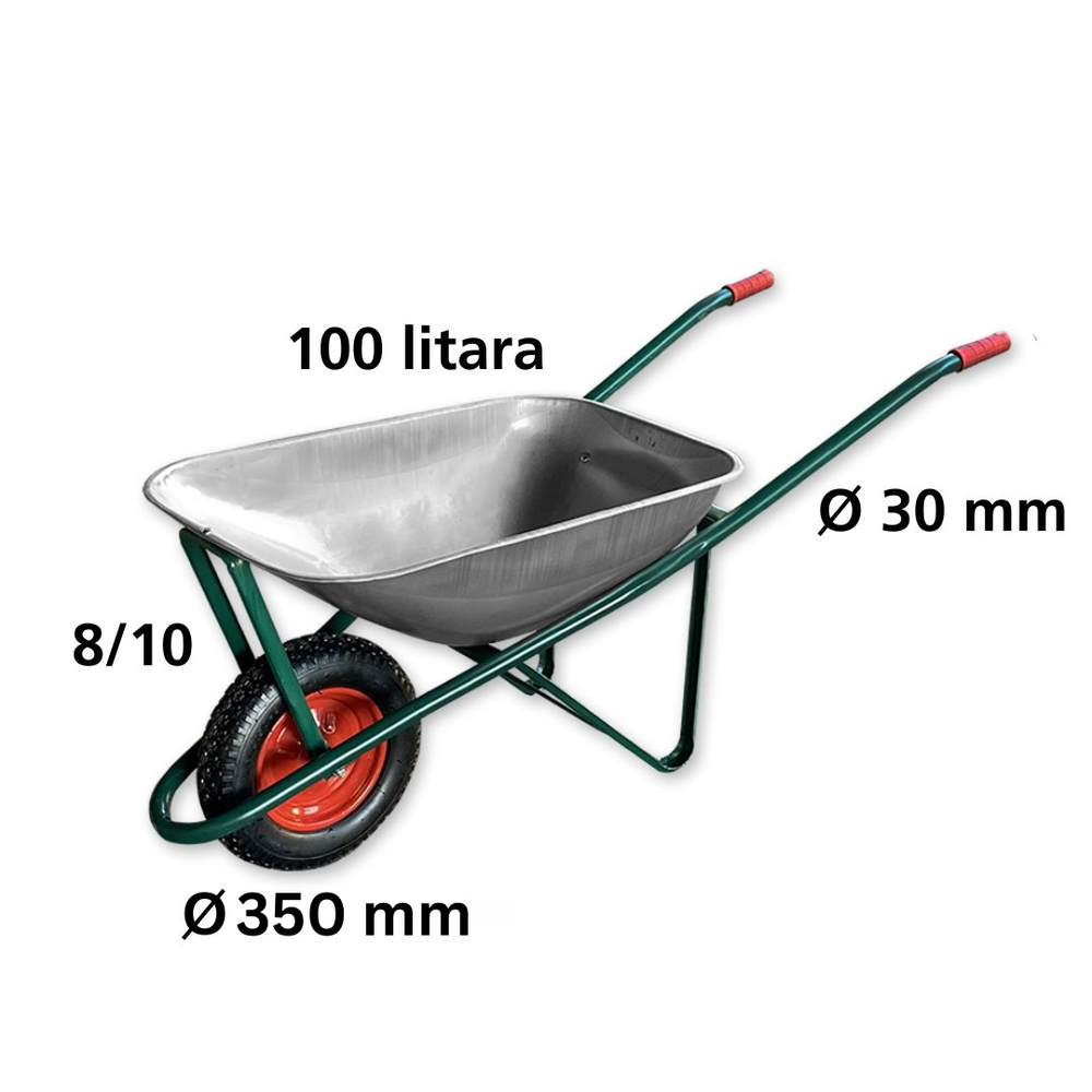 Građevinska kolica PROFI 100l slika 2