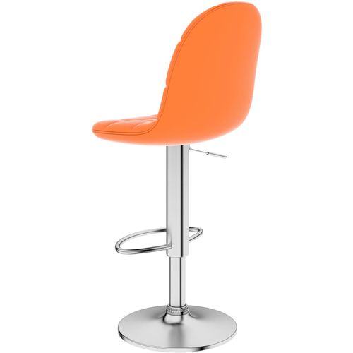 Barski stolac od umjetne kože narančasti slika 26