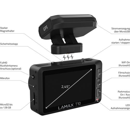 LAMAX auto kamera T10 4K GPS slika 4