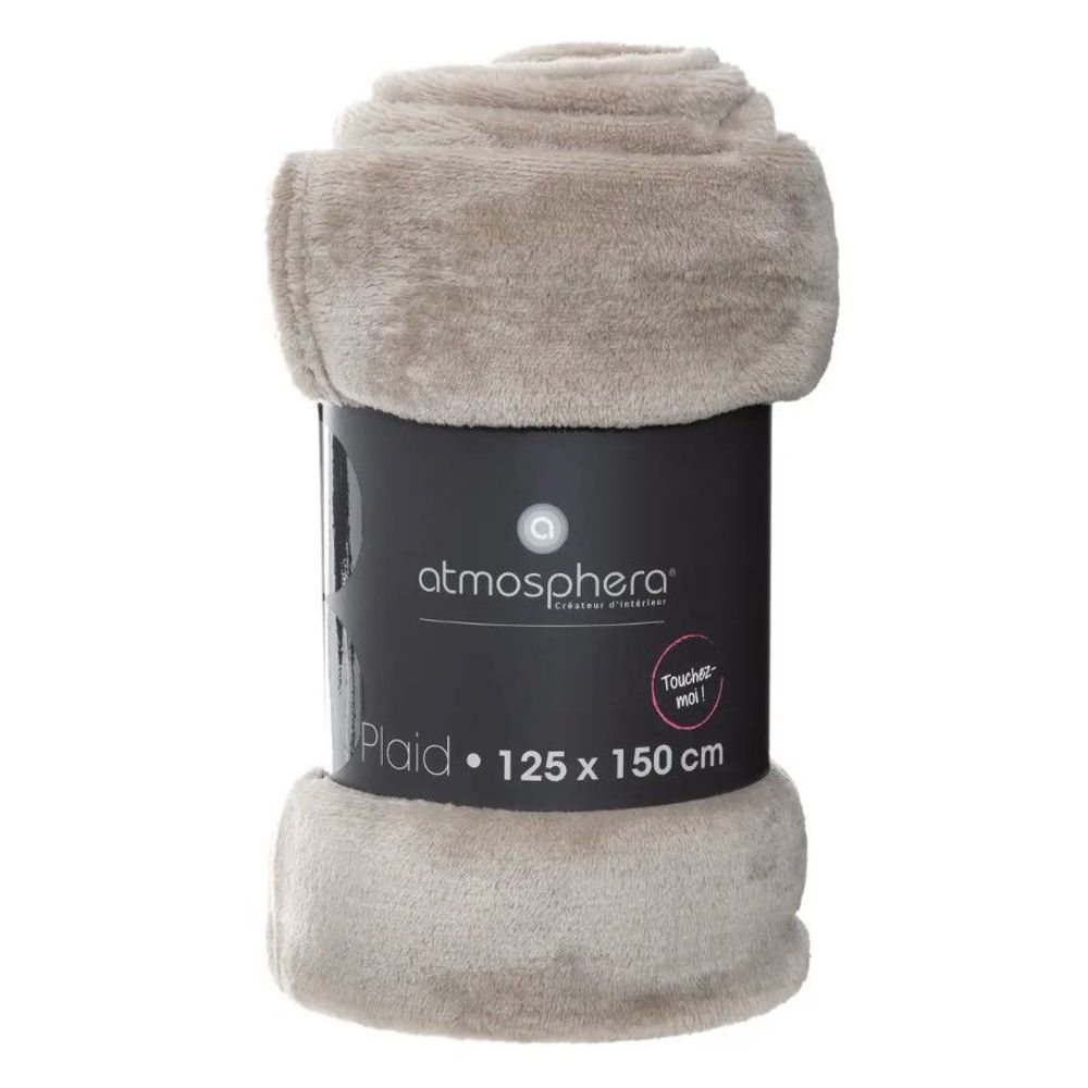ATMOSPHERA deka flanel - bež - 125x150 cm slika 3