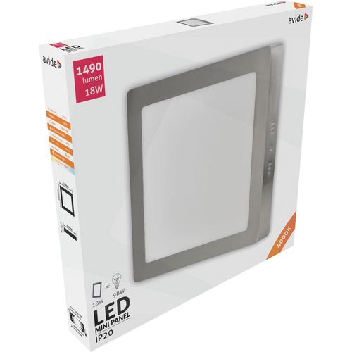 Avide Plafonjera LED, 18W, 1490 lm, 4000K, IP20 - ACSMNW-S-18W-ALU-SN slika 2