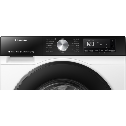 Hisense WF3S9045BW3 Veš mašina 9 kg, 1400 rpm, Inverter, WiFi, Dubina 55 cm slika 3