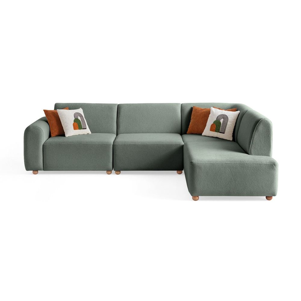 Ugaona Sofa S-Loft Right - boja: morska zelena slika 12