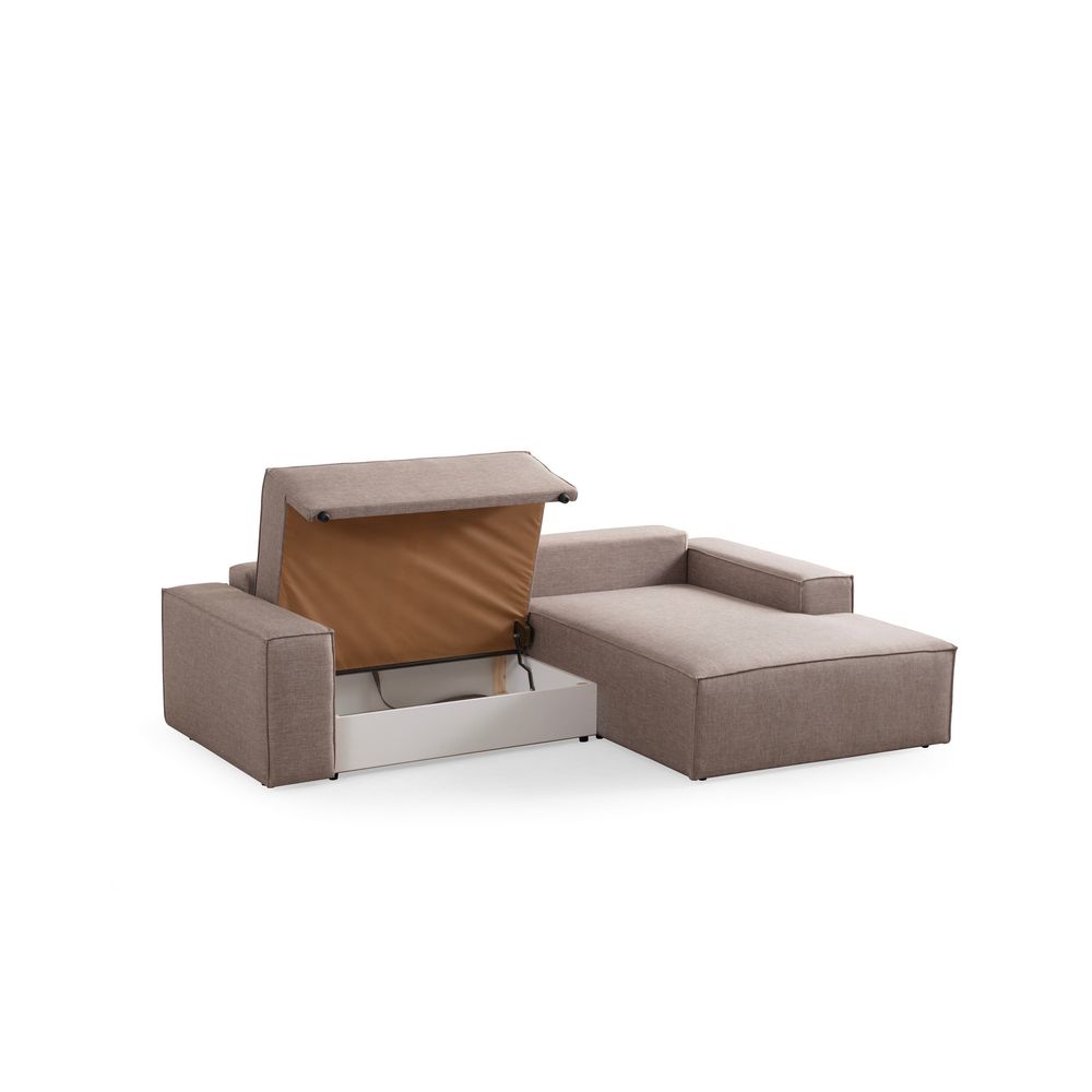 Pırlo Kutni Sofa na Razvlačenje - Smeđa slika 13