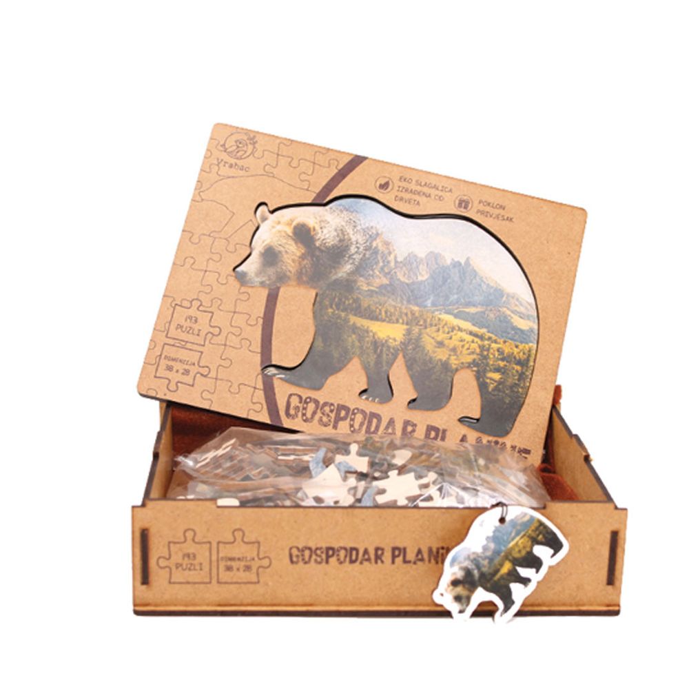 Puzzle Lenigmo, Medvjed gospodar šume, Vrabac slika 2