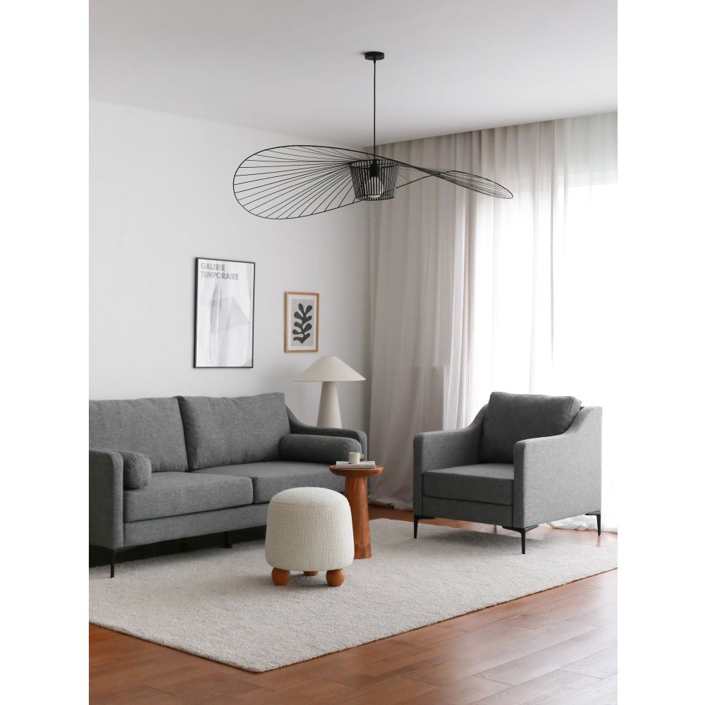 Nordi 3-Sjedišni Sofa od Metala - Siva slika 1