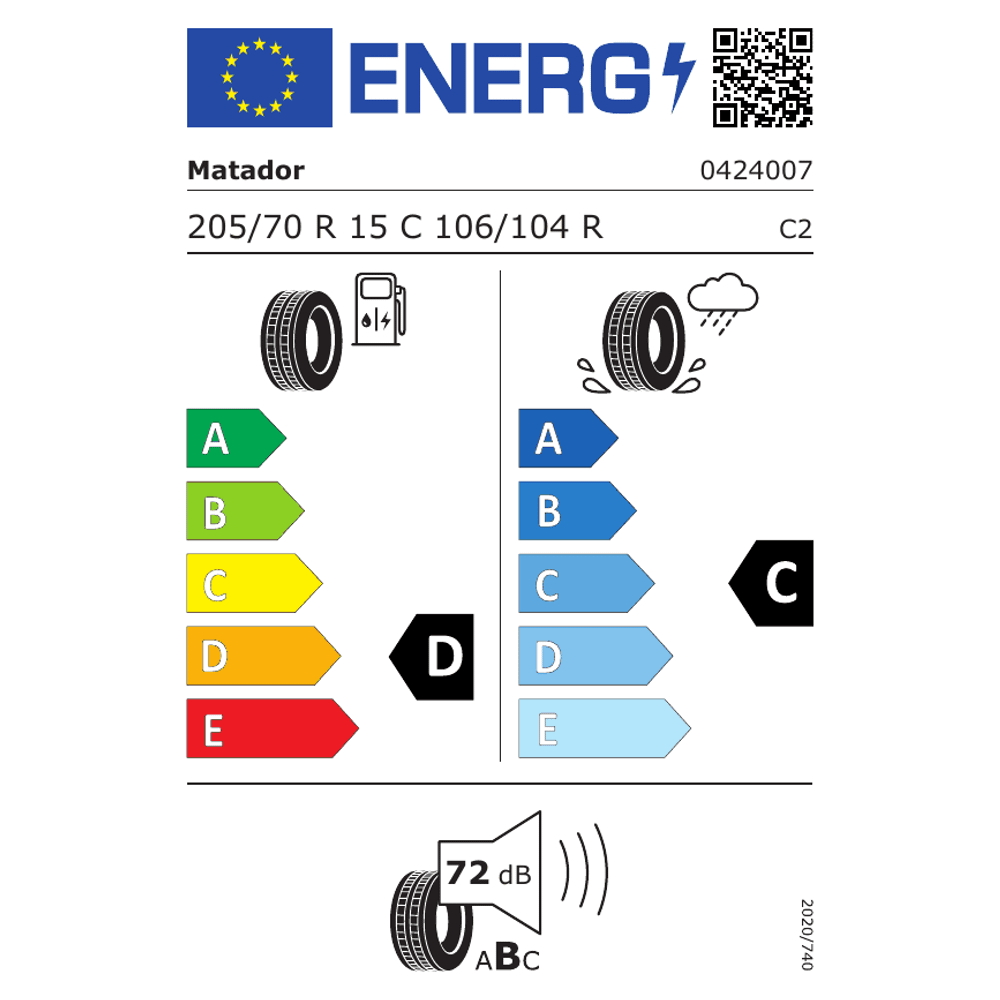 Matador Guma 205/70r15c 106/104r mps125 variantaw matador cjelogodisnje kombi i polu gume slika 2