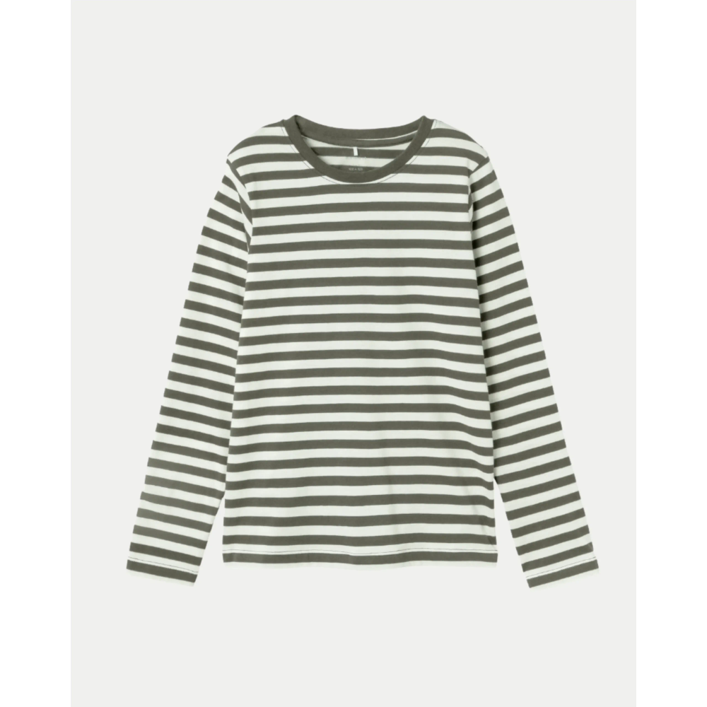 Name it majica dugih rukava za dječake Green Stripes 146/152 cm slika 1