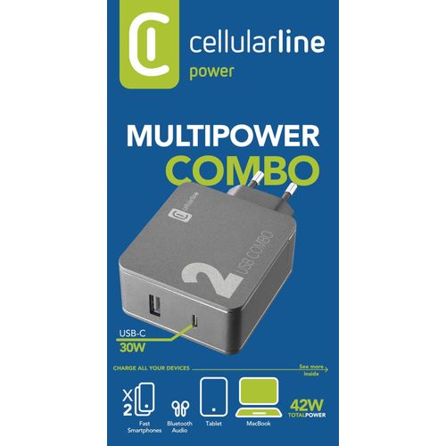 Cellularline kućni punjač Multipower 2 Combo 42W slika 3