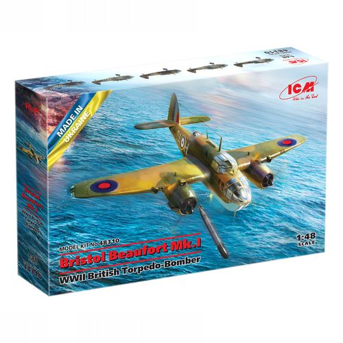 Model Kit Aircraft - Bristol Beaufort Mk.I WWII British Torpedo-Bomber 1:48 slika 1