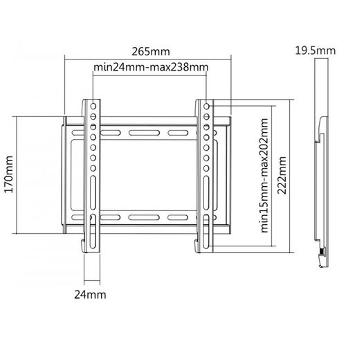 TV nosač 23"-50", do 45kg/ VESA do 200x200 slika 3