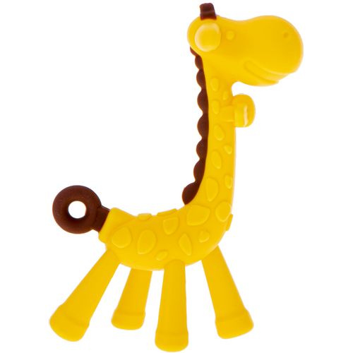 Silikonska grickalica žirafa žuta slika 3