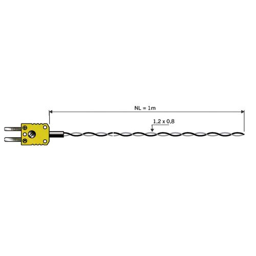 B + B Thermo-Technik 0600 1301 senzor zraka  -50 do +260 °C  Tip tipala K slika 1