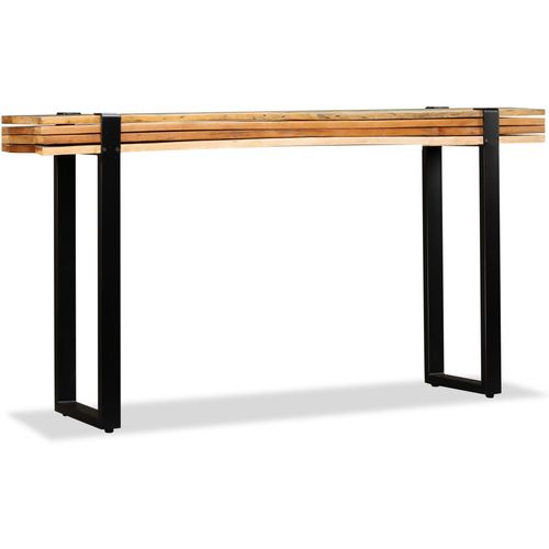 Podesivi konzolni stol od masivnog obnovljenog drva slika 3