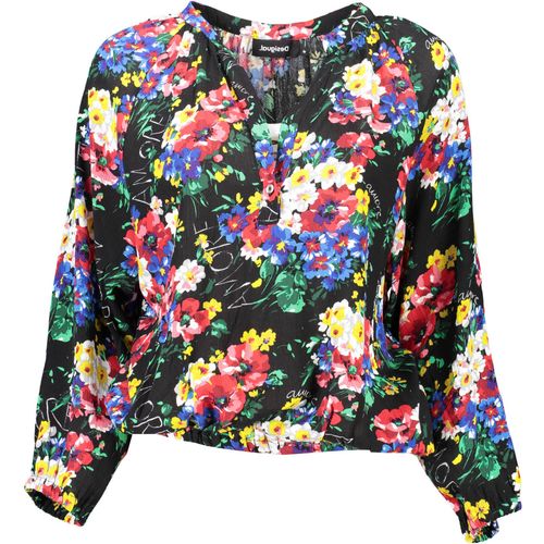 DESIGUAL WOMEN'S LONG SLEEVE T-SHIRT BLACK slika 2