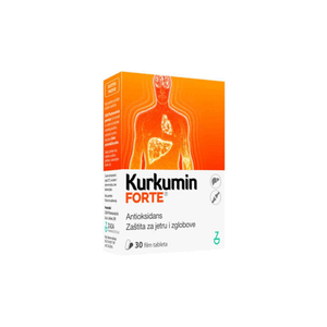 Kurkumin Forte TBL 30X(500+5)MG - Dodatak Prehrani za Zdravlje Jetre i Zglobova