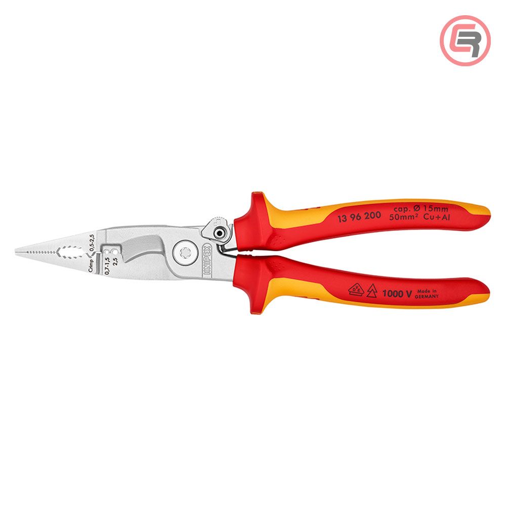 Knipex Kliješta Elektroinstalacijska Multifunkcionalna 200mm Sa Kočnicom 1000V – 13 96 200 slika 3