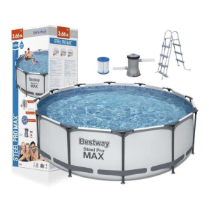 Bestway montažni bazen 366 x 100 cm sa pumpom i ljestvama