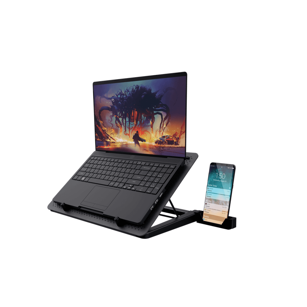Trust Quno Cooling Stand LED GXT 1125 Laptop cooling stand sa 5 ventilatora + stalak za telefon slika 4