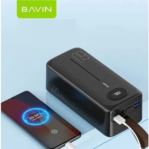 Bavin Power bank 60000mAh Micro/TypeC & Lightning crna slika 6