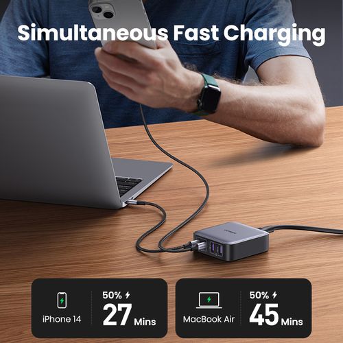 Ugreen Nexode punjač 65W, 2x USB-A, 2x USB-C slika 11