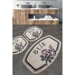 Mand Multicolor Bathmat Set (3 Pieces)