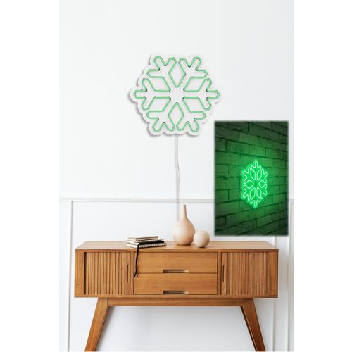 Wallity Ukrasna plastična LED rasvjeta, Snowflake - Green slika 12