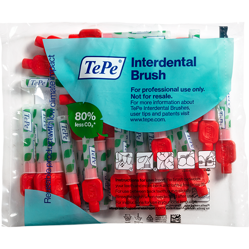 TePe Original Interdentalne četkice Crvene vel. 2 / 0,5 mm - multi-pack vrećica 25 kom slika 1