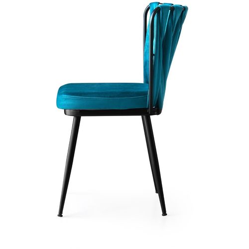 Hanah Home KuÅŸaklÄ± - 228 V4  Black
Blue Chair Set (4 Pieces) slika 3